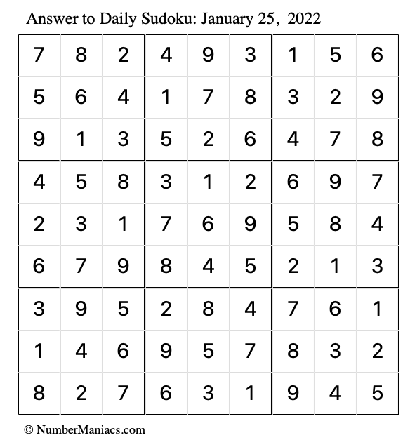 today s daily printable sudoku puzzle